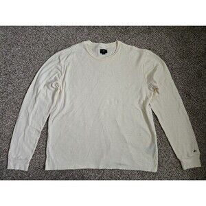 OBEY Beige Ribbed Thermal Long Sleeve Men’s Long Sleeve Tee Size XXL